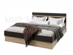 Кровать 1400 с ПМ Ким Графит софт, сонома