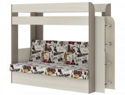 Двухъярусная кровать с диваном Карамель 75 шимо-Биг Бен
