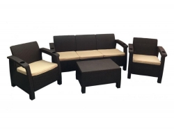 Комплект уличной мебели Yalta Terrace Triple Set шоколадный