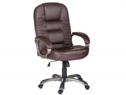 Кресло офисное Бруно ультра люкс коричневое
