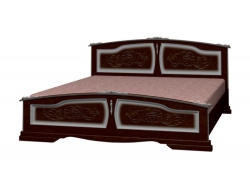 Кровать Елена 1600 Орех тёмный с тонировкой