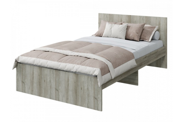 Кровать Мона 1200 дуб серый