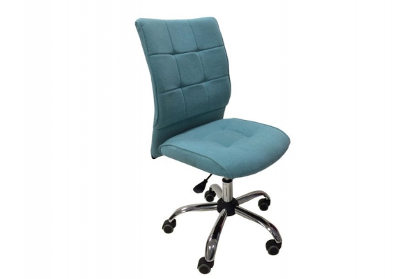 Офисное кресло Сфера хром голубой