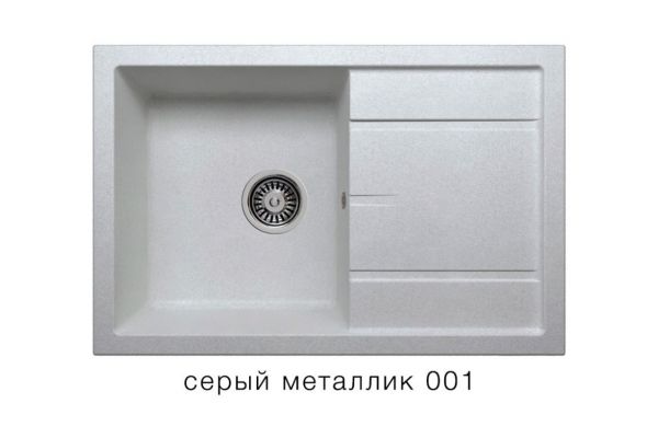Кухонная мойка Tolero R-112 Серый металлик 001