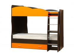 Кровать детская двухъярусная Юниор 2.1 оранжевый