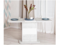 Стол обеденный Smart Белый/Бетон