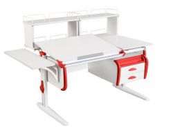 Парта СУТ.25-05-Д2 белый с красным