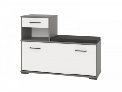 Тумба под обувь Лира 2-0714 Графит, Белый