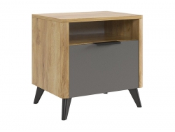 Тумба прикроватная Адам дуб крафт золотой/графит