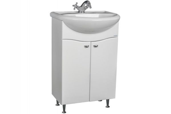 Тумба под умывальник Уют 60 Волна с раковиной