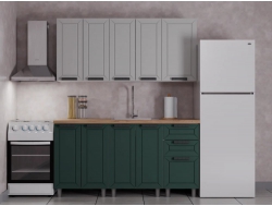Кухонный гарнитур Лилия 1600 мм Керамика/Изумруд