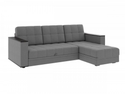 Диван угловой Атлант без столика велюр neo 26 графит темно-серый