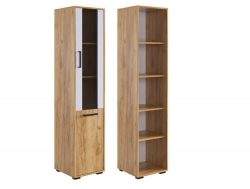 Стеллаж Лайт-2 дуб крафт золотой/белый