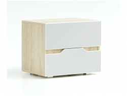 Тумба прикроватная Трио Белый глянец