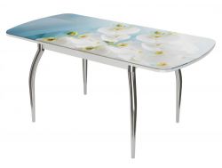 Стол обеденный Бостон 3 триумф белая орхидея