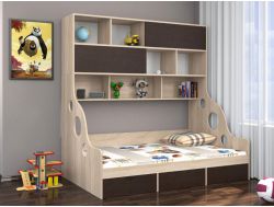 Кровать с антресолью Дельта-21.02 венге