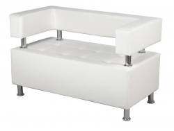 Диван 2х местный Борк Белый