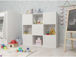 Стеллаж Джери белый-винтерберг