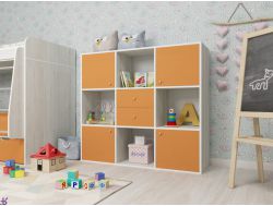 Стеллаж Джери винтерберг-оранж