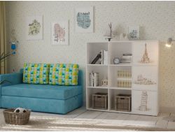 Стеллаж ДМ9 ТМК с фотопечатью Белый