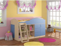 Кровать Дюймовочка 5.4 Голубой