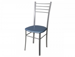 Стул Лайт ДХ-5 на серебряном каркасе цвет светло-голубой