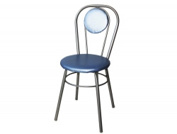 Стул № 1 ДХ-7 с мягкой спинкой цвет светло-голубой