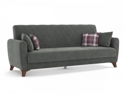 Диван-кровать 3-х местный Эдвин 2 думки велюр прага дым