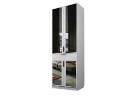 Шкаф с 1 ящиком с полками Экон ЭШ2-РП-24-8-1я с зеркалами