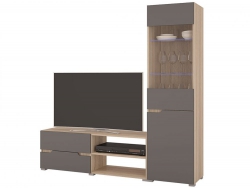 Мини стенка Анталия 1 Графит софт