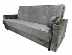 Диван Гранд-2 НПБ ткань Pin-06 темно-серый