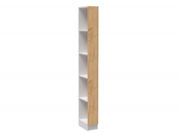 Стеллаж торцевой Кевин белый/дуб крафт золотой