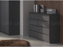Комод 8 ящиков Челси Графит