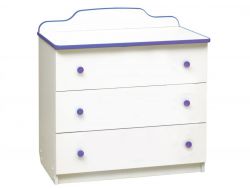 Комод с тремя ящиками Радуга фиолетовый