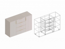 Комод Тефия 2-створки с 4 ящиками