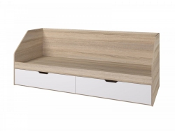 Кровать 800 2 ящика Анталия Белый софт