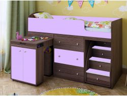 Кровать-чердак Малыш 1800 Бодего-ирис