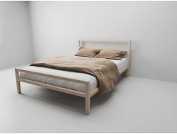 Металлическая кровать Комфорт 800*2000 мм бежевая