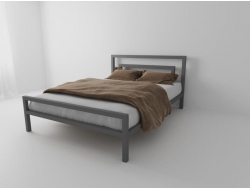 Металлическая кровать Куба 900*2000 мм серая