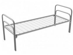 Кровать металлическая одноярусная П-образная двойная 32/32 1900*900 мм