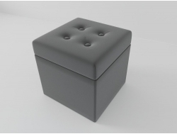 Пуф Квадрат 01ПФКВ Серый велюр