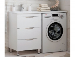 Тумба Алиот 60 напольная 3 ящика с раковиной Лакшери