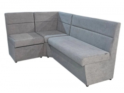 Кухонный уголок Уют Высокий сектор ткань Hope-12 светло-серый