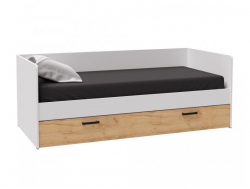 Кровать универсальная Лючия белый/дуб крафт золотой