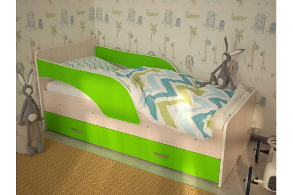 Кровать детская Кроха-2 (Максимка) РГ зеленая