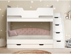 Кровать детская двухъярусная Юниор 13 лдсп белый