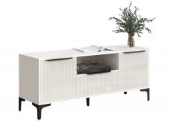 Тумба ТВ МС Кимберли 1,35 м Белый/Белый Глянец