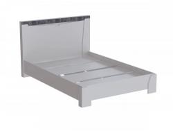 Кровать 1600 МС Ливерпуль Белый/Бетон Темный