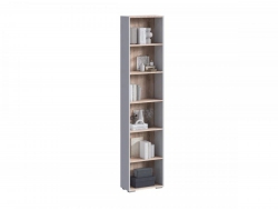 Стеллаж завершающий МС Люмьер Белый/Дуб Сонома