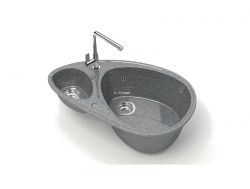 Мойка овальная Эмма Z13Q8 темно-серая